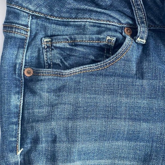 AMERICAN EAGLE Women's Size 12 Long Blue Super Stretch Skinny Jeans Trendy Denim - Picture 11 of 12